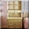 F50. Dixie Furniture dresser with hutch. 73”h x 30'w x 19”d 